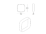 Maniglia per Porte in Vetro con Adesivo Modello Cham Sliding mm.57x57x12h 80-Grigio Milano | Verum Italy - immagine 4